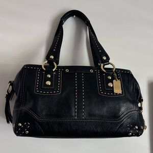 Coach Andrea y2k satchel in black and brass hardware